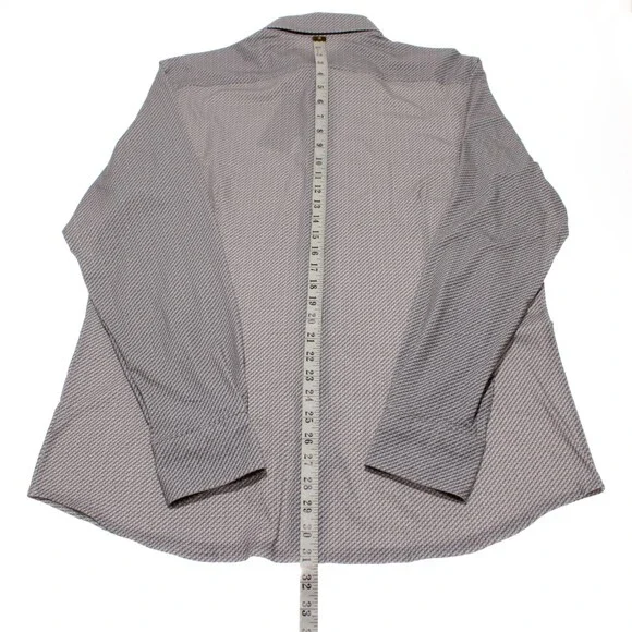 Emanuel Berg NWT Byron Casual Button Down Shirt Size 43 17 L/XL Modern in Gray